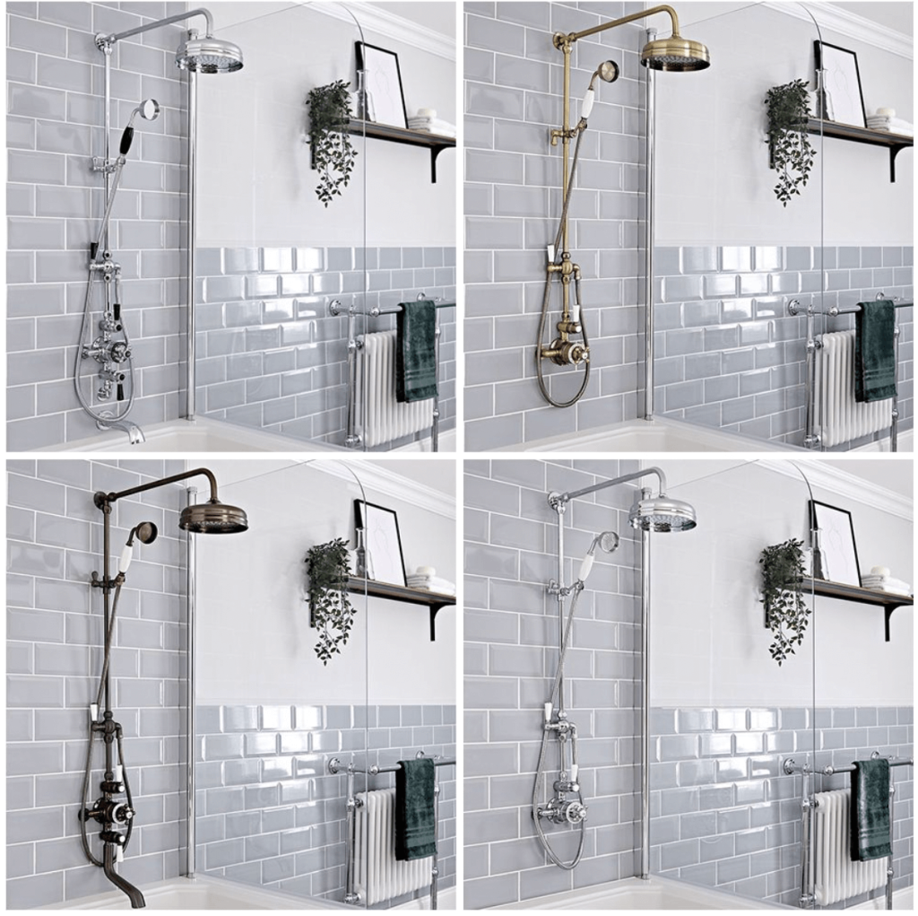 Colonne de douche thermostatique exposée avec douchette